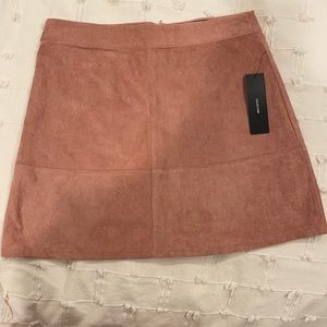 Pink suede Lulus skirt